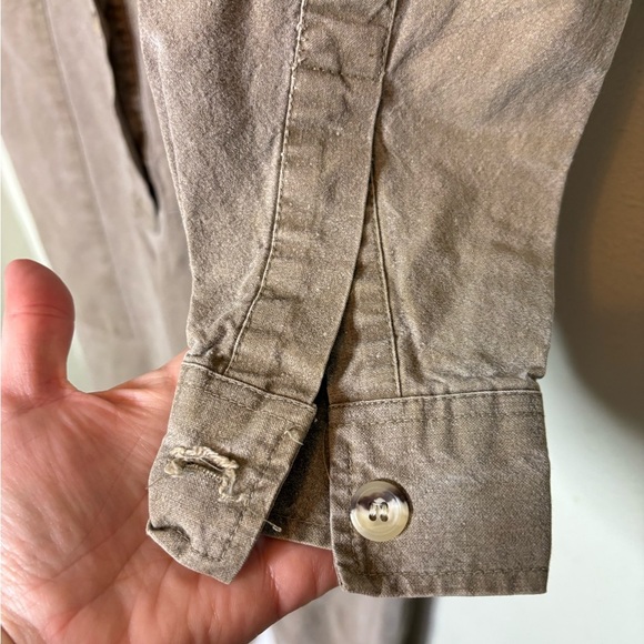 Vintage 1980s Banana Republic Khaki Jumpsuit Coveralls Size Small - Picture 5 of 7